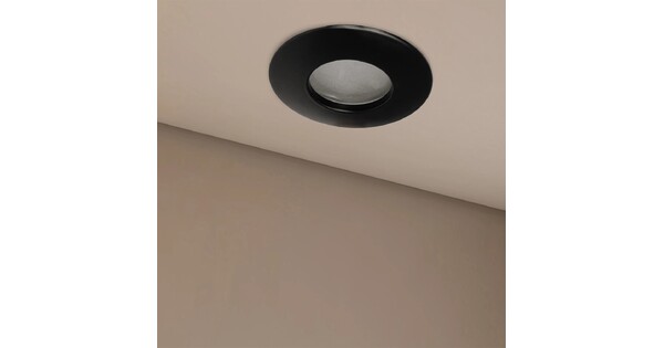 kelvo® KAPA KLV-101-0038 Χωνευτό Φωτιστικό Downlight Σποτ Μπάνιου για Λάμπα MR16 με Ντουί GU10 AC 220-240V Αδιάβροχο IP65 - Μαύρο Ματ - Μ8.5 x Π8.5 x Υ4.2cm / Q7.5cm