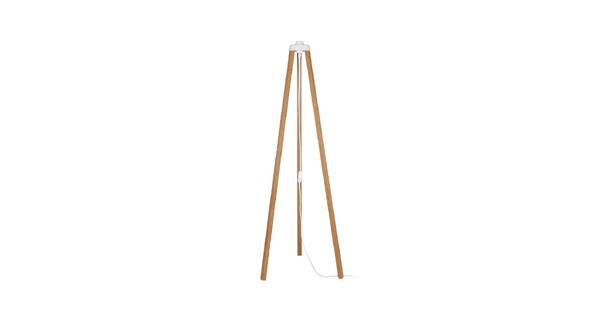 TRIPOD 203-0260 Μοντέρνο Επιδαπέδιο Φωτιστικό Μονόφωτο 1 x E27 IP20 Μπέζ Ξύλο - Μ38 x Π38 x Υ120cm