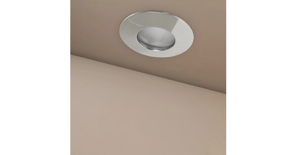 kelvo® KAPA KLV-101-0040 Χωνευτό Φωτιστικό Downlight Σποτ Μπάνιου για Λάμπα MR16 με Ντουί GU10 AC 220-240V Αδιάβροχο IP65 - Νίκελ Χρώμιο - Μ8.5 x Π8.5 x Υ4.2cm / Q7.5cm