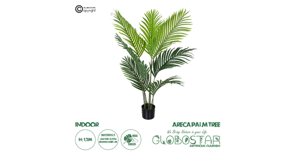 Artificial Garden ARECA PALM TREE 20008 Τεχνητό Διακοσμητικό Φυτό Φοινικόδεντρο Αρέκα Υ120cm
