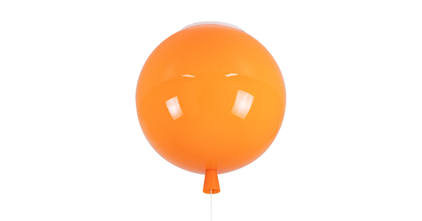BALLOON 00650 Μοντέρνο Παιδικό Φωτιστικό Οροφής Μονόφωτο Πορτοκαλί Πλαστικό Μπάλα Φ30 x Υ33cm