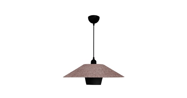 STORM 203-0294 Μοντέρνο Κρεμαστό Φωτιστικό Οροφής με Ντουί 1 x E27 AC 220-240V IP20 - Μαύρο &  Μπεζ - Μ50 x Π50 x Υ24cm