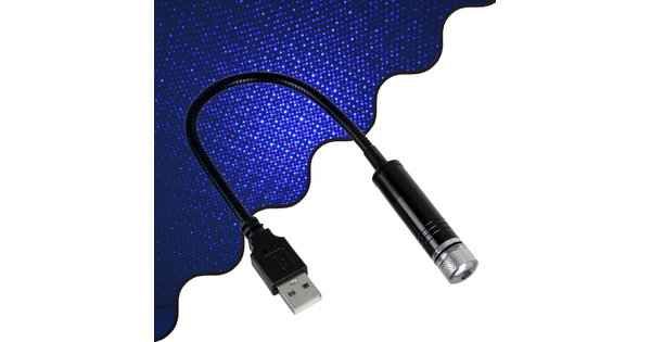 81845 Διακοσμητικό Φωτιστικό Ειδικών Φωτορυθμικών Εφέ PARTY Disco LASER DC 5V με Καλώδιο Τροφοδοσίας USB Μπλέ IP20 Μ1.4 x Π1.4 x Υ27cm