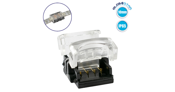 70723 Αδιάβροχος Ταχυσύνδεσμος Ένωσης IP65 - Strip To Strip Connector για Ένωση 2 x RGB Αδιάβροχες Ταινίες LED Πλάτους 10mm