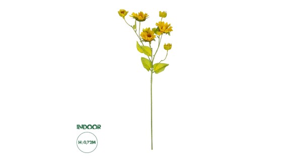 Artificial Garden YELLOW SUNFLOWER BRANCH 21379 Τεχνητό Διακοσμητικό Κλαδί Ηλιοτρόπιο Κίτρινο Y72cm