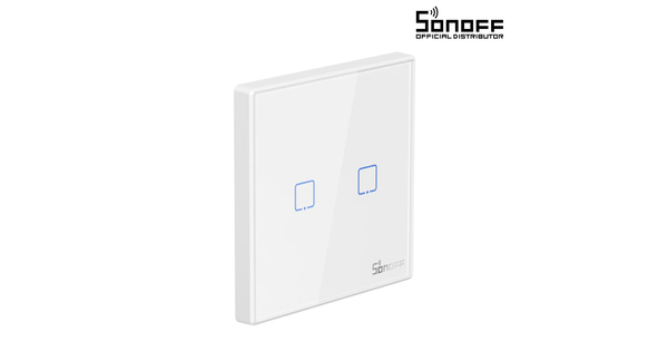 80066 SONOFF T2EU2C-RF - 433MHz Wireless Smart Wall Touch Button Switch 2 Way - RF Series