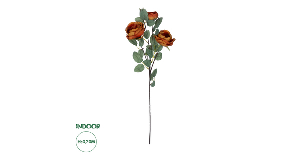 Artificial Garden CORAL RED CLIMBING ROSE BRANCH 21187 Τεχνητό Διακοσμητικό Κλαδί Τριαντάφυλλο Κοραλί Y70cm