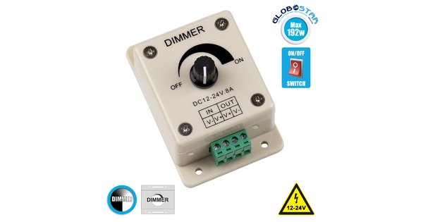 73315 LED Dimmer Εξωτερικό με Ποτενσιόμετρο 12-24V Max 192W