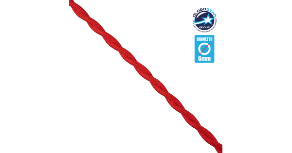 77621 Πλεκτό Υφασμάτινο Καλώδιο 2 x 0.75mm² Κόκκινο
