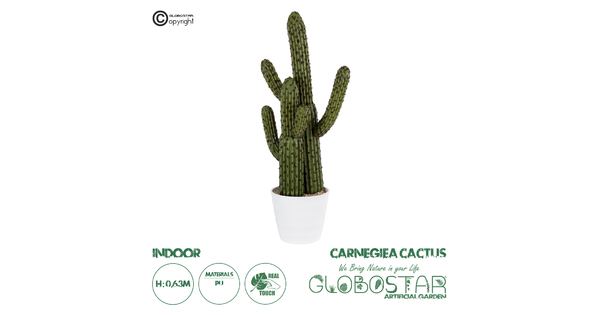 Artificial Garden CARNEGIEA CACTUS 20100 Τεχνητό Διακοσμητικό Φυτό Κάκτος Σαγκουάρο Υ63cm