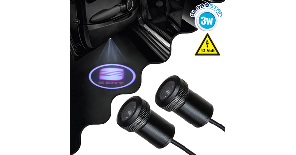 81621 SEAT Ghost Car Brand Logo Projector - Προτζέκτορας Προβολής Μάρκας Αυτοκινήτου LED CREE XHP35 3W 240lm 120° DC 12V IP20 Ψυχρό Λευκό 6000K