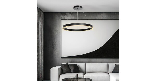 kelvo® VENOM KLV-101-0190 Κρεμαστό Φωτιστικό Οροφής LED 67W 6700lm 120° AC 220-240V IP20 Ρυθμιζόμενο Λευκό CCT με Χειριστήριο από 2700K έως 6000K Dimmable - Lumileds SMD Chip - Μαύρο Ματ - Μ80 x Π80 x Υ6.5cm - 3 Χρόνια Εγγύηση