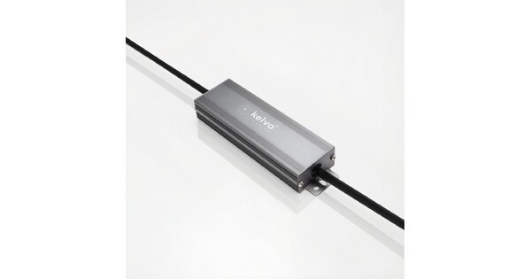 kelvo® SELAS KLV-107-0032 Τροφοδοτικό/Μετασχηματιστής Class I PELV 60W 2.5A AC 220-240V σε DC 24V Αδιάβροχο IP67 - Γκρι Ανθρακί Ματ - Μ15.8 x Π4.3 x Υ2.3cm - 5 Χρόνια Εγγύηση