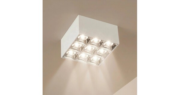 kelvo® LUMINAR KLV-101-0342 Φωτιστικό Downlight Σποτ LED 30W 4200lm 36° AC 220-240V IP20 Φυσικό Λευκό 4500K - Osram SMD Chip & TÜV SÜD Driver - Λευκό Ματ - Μ12 x Π12 x Υ6.6cm - 5 Χρόνια Εγγύηση
