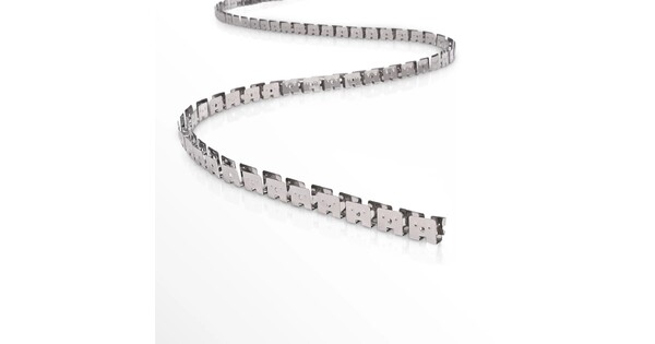 kelvo® NEONPRO KLV-101-0069 Εύκαμπτη Βάση Στήριξης για Neon Flex LED Αδιάβροχο IP65 - Νίκελ Χρώμιο - Μ1000 x Π0.7 x Υ1.2cm - Ρολό 10 Μέτρων