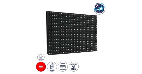 MODULCO 90380 Module Πλακίδιο Κυλιόμενης Ψηφιακής Επιγραφής/Οθόνης 32x16cm P10 LED 40W Nits ≥5500cd/㎡ DC 5V Αδιάβροχο IP65 Κόκκινο - Μ32 x Π16 x Υ1.5cm - 2 Χρόνια Εγγύηση