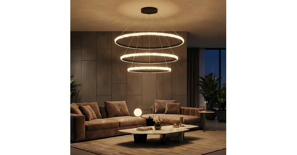 kelvo® DIAMOND KLV-101-0241 Κρεμαστό Φωτιστικό Οροφής LED 150W 15000lm 180° AC 220-240V IP20 Ρυθμιζόμενο Λευκό CCT με Χειριστήριο από 2700K έως 6000K Dimmable - Lumileds SMD Chip - Μαύρο Ματ - Μ100 x Π100 x Υ100cm - 3 Χρόνια Εγγύηση