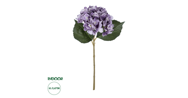 Artificial Garden PURPLE HYDRANGEA BRANCH 21181 Τεχνητό Διακοσμητικό Κλαδί Ορτανσίας Βαθύ Μωβ  Y47cm