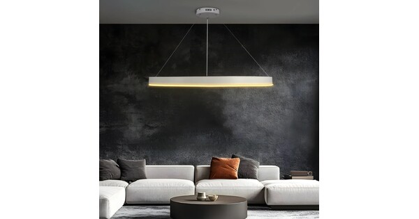 kelvo® VENOM KLV-101-0194 Κρεμαστό Φωτιστικό Οροφής LED 75W 7500lm 120° AC 220-240V IP20 Ρυθμιζόμενο Λευκό CCT με Χειριστήριο από 2700K έως 6000K Dimmable - Lumileds SMD Chip - Λευκό Ματ - Μ100 x Π100 x Υ6.5cm - 3 Χρόνια Εγγύηση
