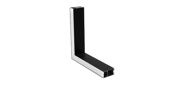ALP-CORNER-SIDE90 LUMILINE 61767 Επιφανειακό / Κρεμαστό Προφίλ Αλουμινίου Γωνία με Λευκό Γαλακτερό Πατητό Κάλυμμα για Ταινίες LED IP20 - Μαύρο Ματ - Μ30 x Π3.5 x Υ7cm