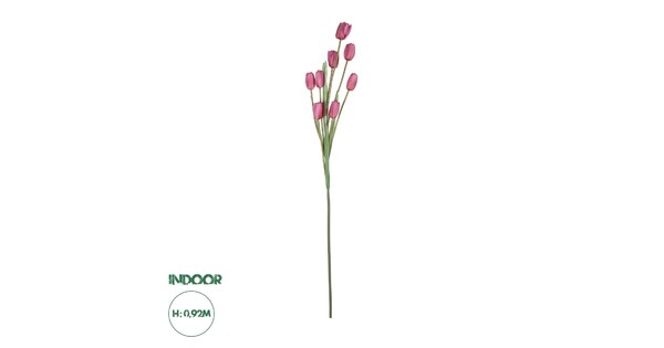 Artificial Garden PINK TULIP BRANCH 21319 Τεχνητό Διακοσμητικό Κλαδί Ροζ Τουλίπα Y92cm
