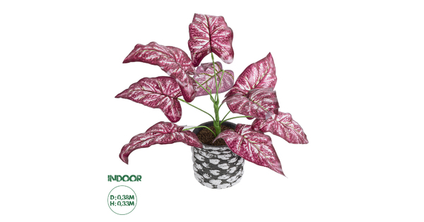 Artificial Garden RED POLKA 20887 Τεχνητό Διακοσμητικό Φυτό Κόκκινη Πόλκα Φ38 x Υ33cm