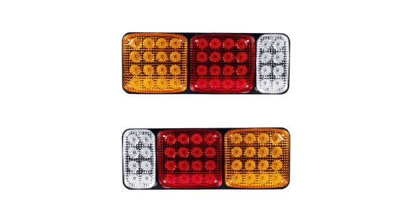 TAILIGHT 999-0259 Πίσω Φανάρι Οχημάτων LED 9W 360lm 180° DC 24V Αδιάβροχο IP66 Πορτοκαλί & Κόκκινο & Ψυχρό Λευκό 6000K - Μ42 x Π4.3 x Υ15.4cm - Πακέτο 2 Τεμαχίων - 1 Χρόνο Εγγύηση