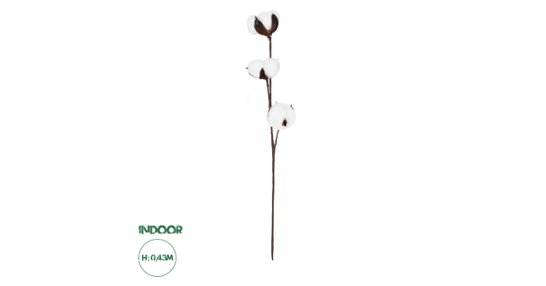 Artificial Garden COTTON BRANCH 20493 Τεχνητό Διακοσμητικό Κλαδί βαμβάκι Υ40cm
