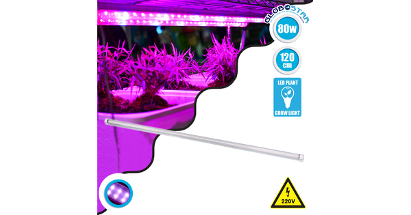 85963 Linear Grow Light Full Spectrum LED Γραμμικό Φωτιστικό Ανάπτυξης Φυτών Θερμοκηπίου 120cm SMD 2835 80W 160° AC230V IP54 Εσωτερικού Χώρου για Κάλυψη Επιφάνειας 1.2m x 1.2m Πλήρους Φάσματος Φωτισμού