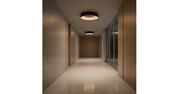kelvo® SALEM KLV-101-0280 Φωτιστικό Οροφής LED 75W 7500lm 120° AC 220-240V IP20 Ρυθμιζόμενο Λευκό CCT με Χειριστήριο από 2700K έως 6000K Dimmable - Lumileds SMD Chip - Καφέ Ματ - Μ45 x Π45 x Υ8.5cm - 3 Χρόνια Εγγύηση