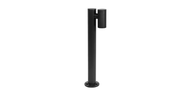 STEM GLB-103-0012 Φωτιστικό Κολωνάκι Κήπου LED 12W 1080lm 60° AC 220-240V Αδιάβροχο IP65 Θερμό Λευκό 2700K - Sanan SMD Chip - Μαύρο Ματ - Μ12 x Π18 x Υ60cm - 3 Χρόνια Εγγύηση