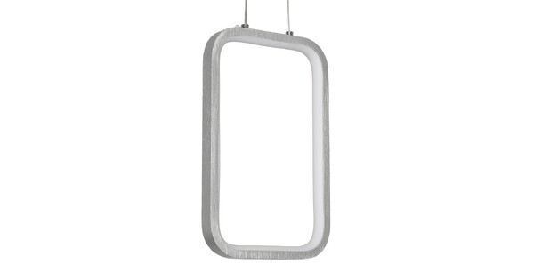 DEROBA 61300 Μοντέρνο Κρεμαστό Φωτιστικό Οροφής LED 12W 1320lm 360° AC 220-240V IP20 Ρυθμιζόμενο Λευκό CCT με On/Off 2700K/4500K/6000K - Lumileds SMD Chip - Νίκελ Βούρτσας - Μ16 x Π1.6 x Υ25.5cm - 3 Χρόνια Εγγύηση
