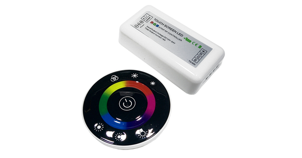 Controller RGB 2.4G Round 12-24 Volt DC Black Body  77445