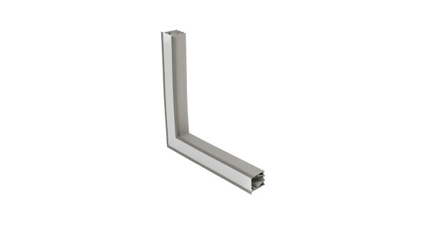 ALP-CORNER-SIDE90 RECESSA 61790 Χωνευτό Προφίλ Αλουμινίου Γωνία με Λευκό Γαλακτερό Πατητό Κάλυμμα για Ταινίες LED IP20 - Γκρι Ανθρακί Ματ - Μ30 x Π3.5 x Υ4cm