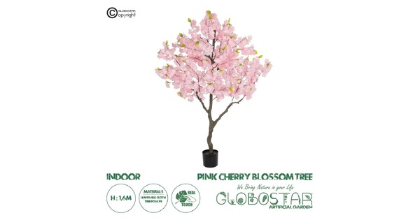 Artificial Garden PINK CHERRY BLOSSOM TREE 20677 Τεχνητό Διακοσμητικό Δέντρο Ροζ Άνθος Κερασιάς Υ160cm
