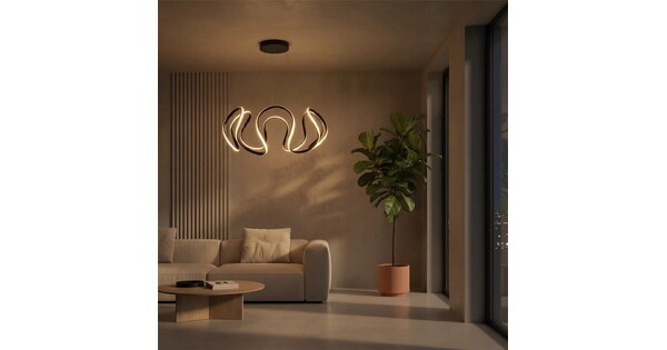 kelvo® TARANTULA KLV-101-0269 Κρεμαστό Φωτιστικό Οροφής LED 120W 12000lm 360° AC 220-240V IP20 Ρυθμιζόμενο Λευκό CCT με Χειριστήριο από 2700K έως 6000K Dimmable - Lumileds SMD Chip - Μαύρο Ματ - Μ78 x Π78 x Υ31.5cm - 3 Χρόνια Εγγύηση