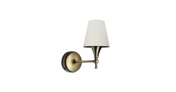 SUSE 204-0191 Μοντέρνο Φωτιστικό Τοίχου Απλίκα Μονόφωτο 1 x E27 AC 220-240V IP20 Μπεζ & Μπρούτζινο - Μ23 x Π13 x Υ21cm