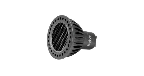 kelvo® KYRON DARK 36° KLV-103-0008 Σποτ GU10 MR16 με Honeycomb Anti-Glare Reflector LED 7W 770lm CRI (Ra) ≥ 90 36° AC 220-240V IP20 Θερμό Λευκό 2700K Dimmable - Bridgelux COB Chip - Γκρι Ανθρακί & Μαύρο Ματ - Μ5 x Π5 x Υ5.7cm - 3 Χρόνια Εγγύηση