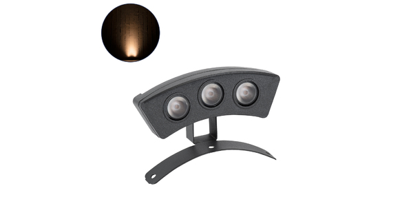TREELIGHT-PLANTE 90514 Κυρτή Μπάρα Φωτισμού Wall Washer Ειδική για Φυτά - Δέντρα LED 3W 255lm 15° DC 24V Αδιάβροχο IP67 Μ11 x Π3 x Υ8.2cm Αρχιτεκτονικό Πορτοκαλί 2200K - Γκρι Ανθρακί - 3 Years Warranty