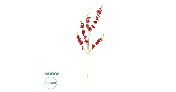 Artificial Garden RED DANCE ORCHID BRANCH 21413 Τεχνητό Διακοσμητικό Κλαδί Κόκκινη Ορχιδέα Y90cm