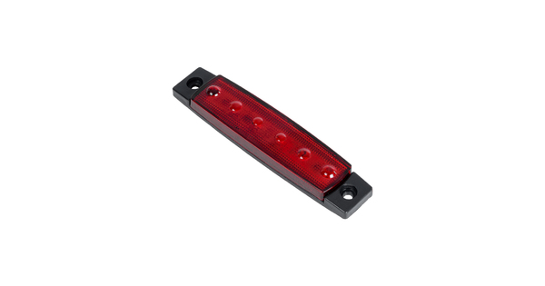 79901 Πλευρικά Φώτα Όγκου Φορτηγών LED 6 SMD 2835 DC 10-30V Πλαστικό PVC Αδιάβροχο IP66 Κόκκινο
