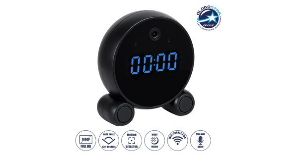 86016 Rechargeable Table Camera 2MP WiFi HD 1080P 120° 5000mAh Two Way Audio Motion Detection & Digital Clock - Επαναφορτιζόμενη Επιτραπέζια Κάμερα 2MP WiFi HD 1080P 120° 5000mAh Διπλή Κατέυθυνση Ομιλίας Ανιχνευτή Κίνησης Ψηφιακό Ρολόι - Μαύρο