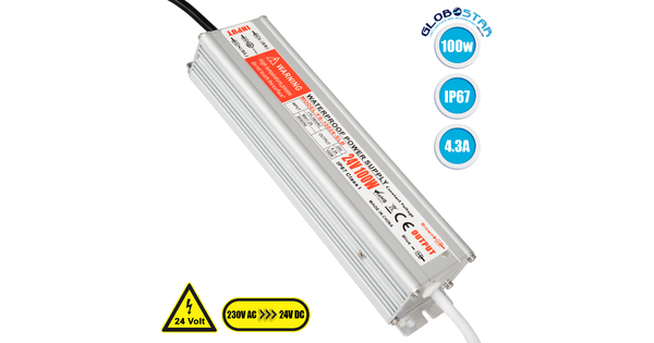 73062 Τροφοδοτικό LED DC 24V 100W Αδιάβροχο IP67 Max 100W 4.3A