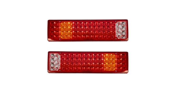 TAILIGHT 999-0256 Πίσω Φανάρι Οχημάτων LED 9W 360lm 180° DC 24V Αδιάβροχο IP66 Πορτοκαλί & Κόκκινο & Ψυχρό Λευκό 6000K - Πακέτο 2 Τεμαχίων - Μ46 x Π13 x Υ7cm - 1 Χρόνο Εγγύηση