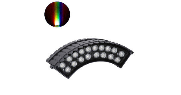 TREELIGHT-JINA 90695 Κυρτή Μπάρα Φωτισμού Wall Washer με Αντιθαμβωτική Γρίλια Ειδική για Φυτά - Δέντρα LED 18W 1530lm 10° DC 24V Αδιάβροχο IP67 L29 x W11 x H10.5cm RGBW DMX512 - Γκρι Ανθρακί - 3 Years Warranty