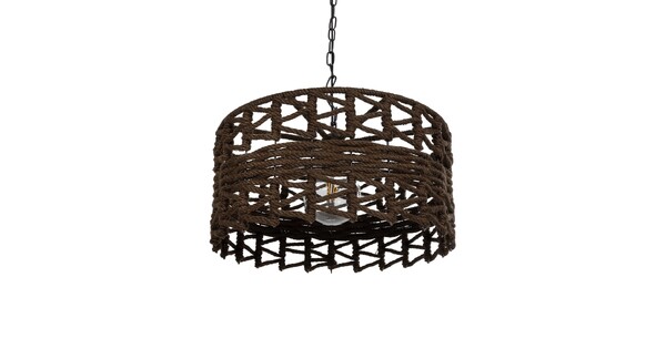 VERA 999-0069 Boho Κρεμαστό Φωτιστικό Οροφής με Ντουί 1 x E27 AC 220-240V IP20 - Καφέ - Μ50 x Π50 x Υ25cm