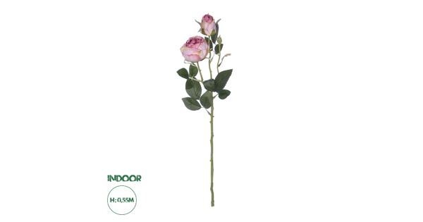 Artificial Garden PINK DAMASK CLIMBING ROSE BRANCH 21199 Τεχνητό Διακοσμητικό Κλαδί Τριαντάφυλλο Σαμπανιζέ Y55cm