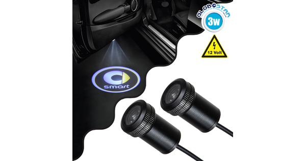 81620 SMART Ghost Car Brand Logo Projector - Προτζέκτορας Προβολής Μάρκας Αυτοκινήτου LED CREE XHP35 3W 240lm 120° DC 12V IP20 Ψυχρό Λευκό 6000K