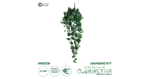 Artificial Garden IVY HANGING BRANCH 20252 Τεχνητό Διακοσμητικό Κρεμαστό Φυτό Κισσός Υ130cm