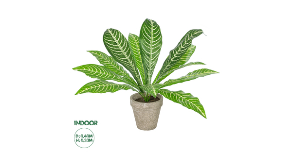 Artificial Garden  ZEBRA POTTED PLANT 20906 Διακοσμητικό Φυτό Ζέμπρα Φ40 x Υ33cm